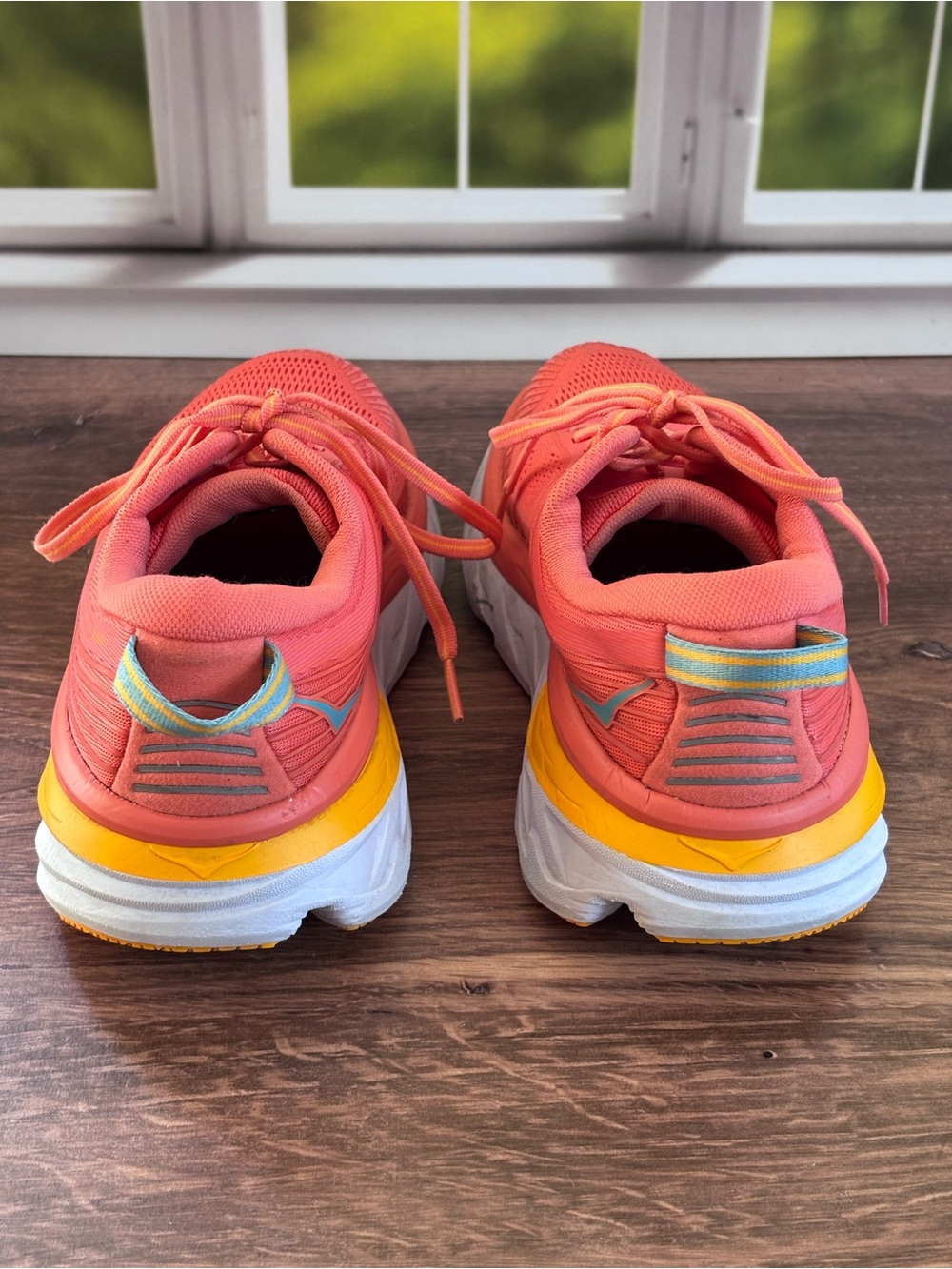 HOKA Bondi 7 Women’s Size 8 Coral Cushioned Running Shoes - Picture 3 of 12